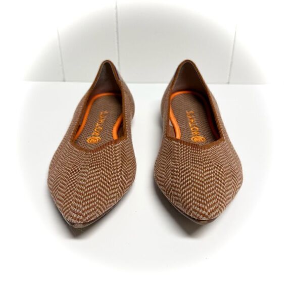 Rothy’s Retired Camel Herringbone The Point Flats Size 9.5 - Picture 2 of 12